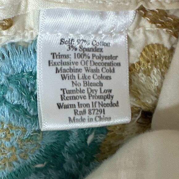 Johnny Was Embroidered Button Up Jacket S Cream Floral Boho Cottagecore - Picture 9 of 16